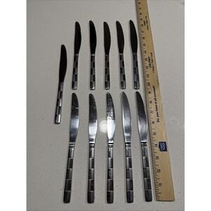 Cambridge Landscape Stainless Steel  9" Long Dinner Knife Satin Frosted 11 Piece